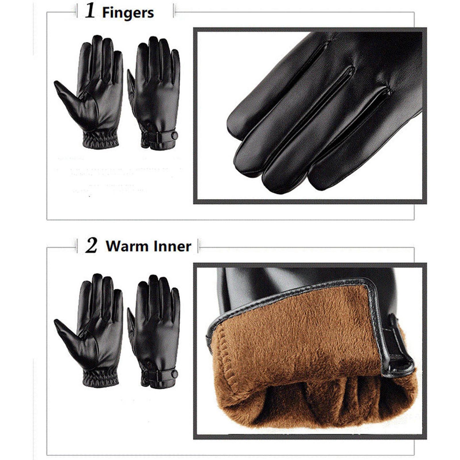 Leather Driving Glove - قفازات شتوية للرجال للقيادة والجري وركوب