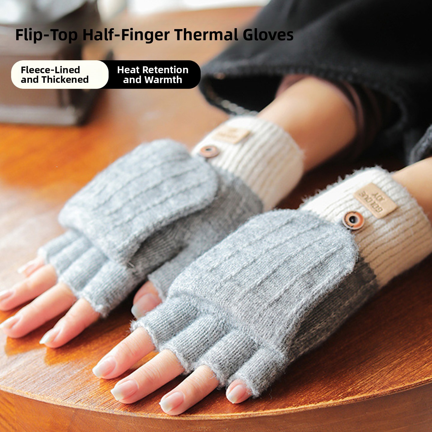Wool Glove Lined - قفازات نسائية شتوية مبطنة بالصوف مع