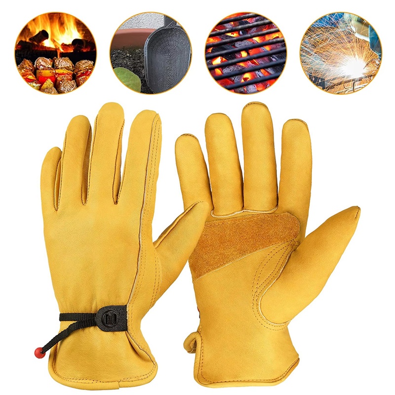 Leather Driving Glove - زوج واحد من قفازات العمل المصنوعة