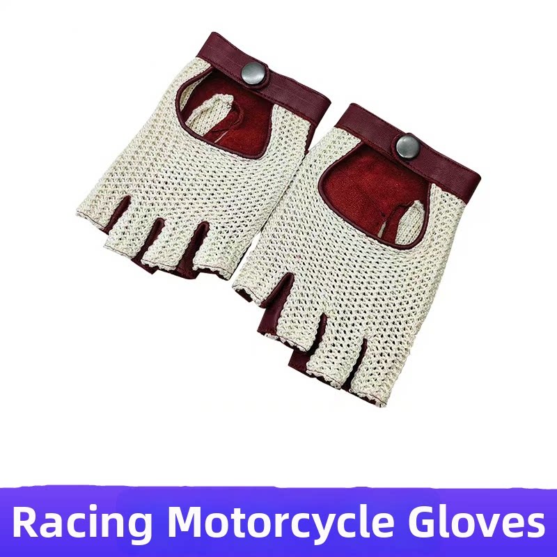 قفازات جلد الغنم الأصلي نصف ال - مراجعة Leather Driving Glove وسعره